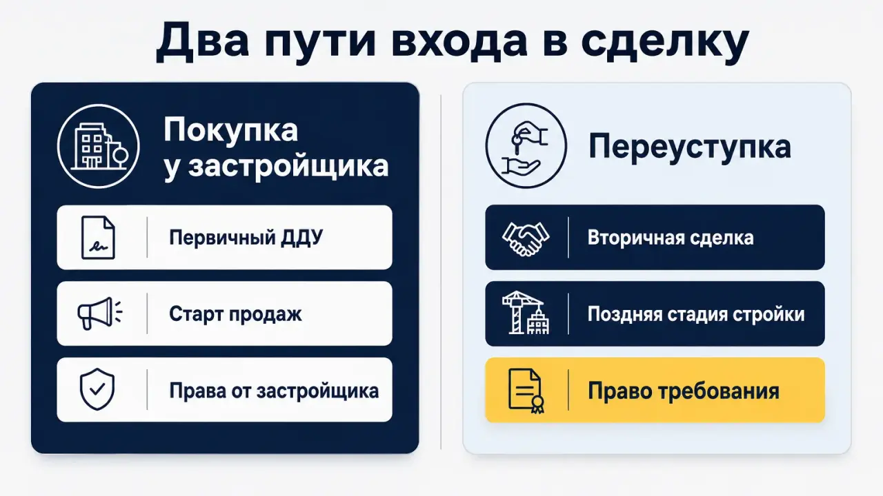 Сравнение покупки квартиры у застройщика и покупки по переуступке ДДУ