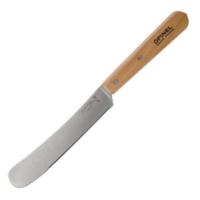Нож столовый Opinel, деревянная рукоять, блистер, нержавеющая сталь, цвет: коричневый, красный купить фото, изображение