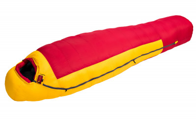 Спальный мешок пуховый BASK KARAKORAM V3 -44 800+ XL, цвет: хаки/серый тмн, красный/желтый: молния: L, R купить фото, изображение