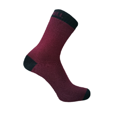 Водонепроницаемые носки DexShell Ultra Thin Crew XL, L, M, S, бордовый/черный купить фото, изображение