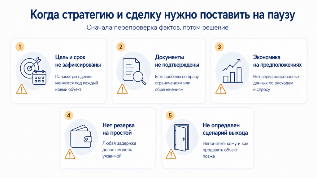 Когда ставить сделку на паузу
