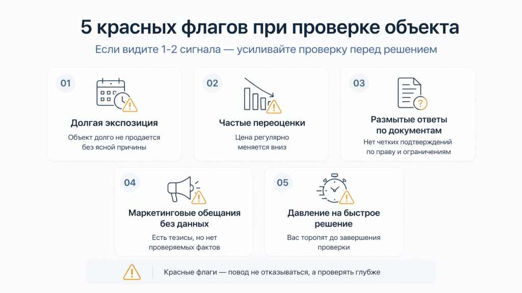 5 красных флагов при проверке объекта
