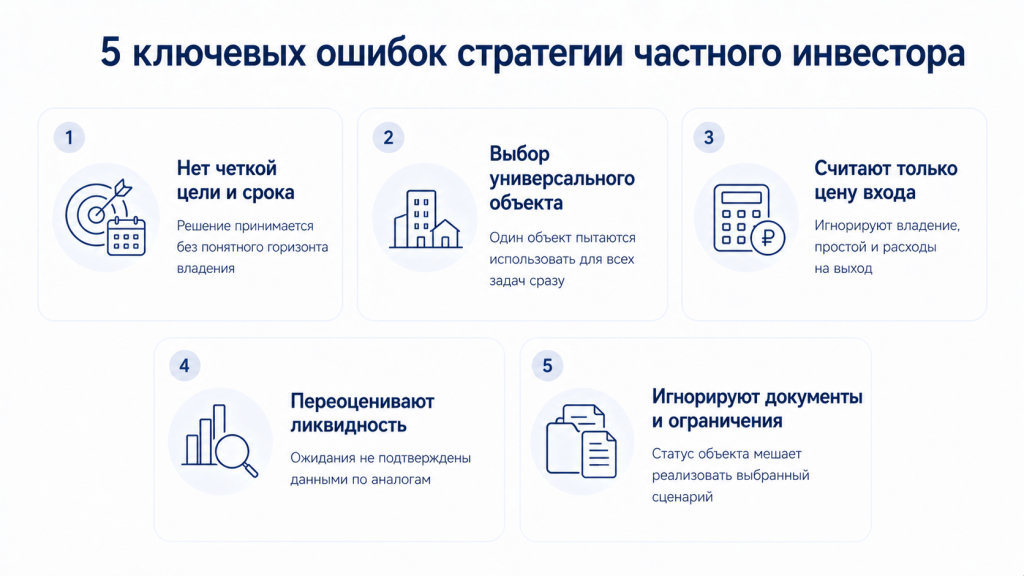 5 ключевых ошибок инвестора