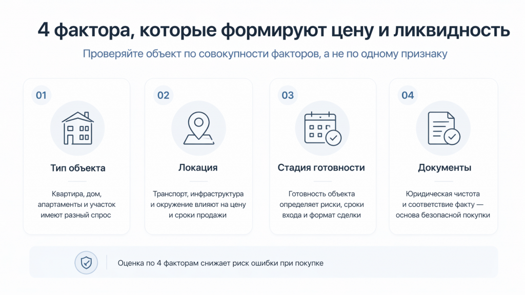 4 фактора, которые формируют цену и ликвидность