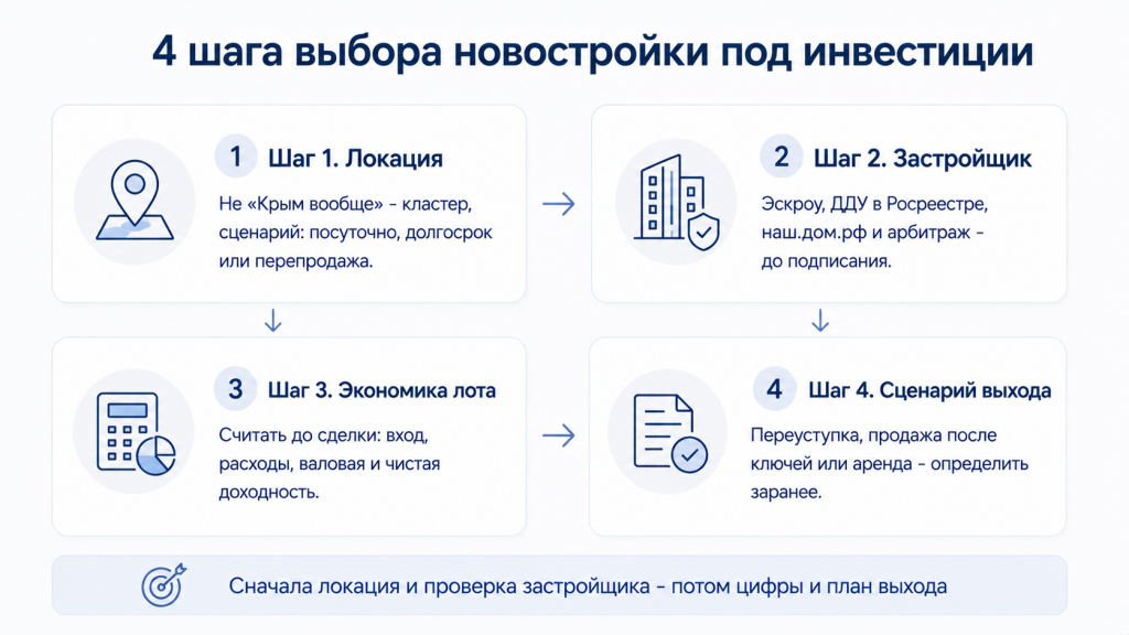 4 шага выбора новостройки для инвестиций 4 шага выбора новостройки для инвестиций